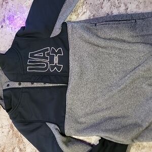 Under Armour Black and Gray Pullovet with Logo